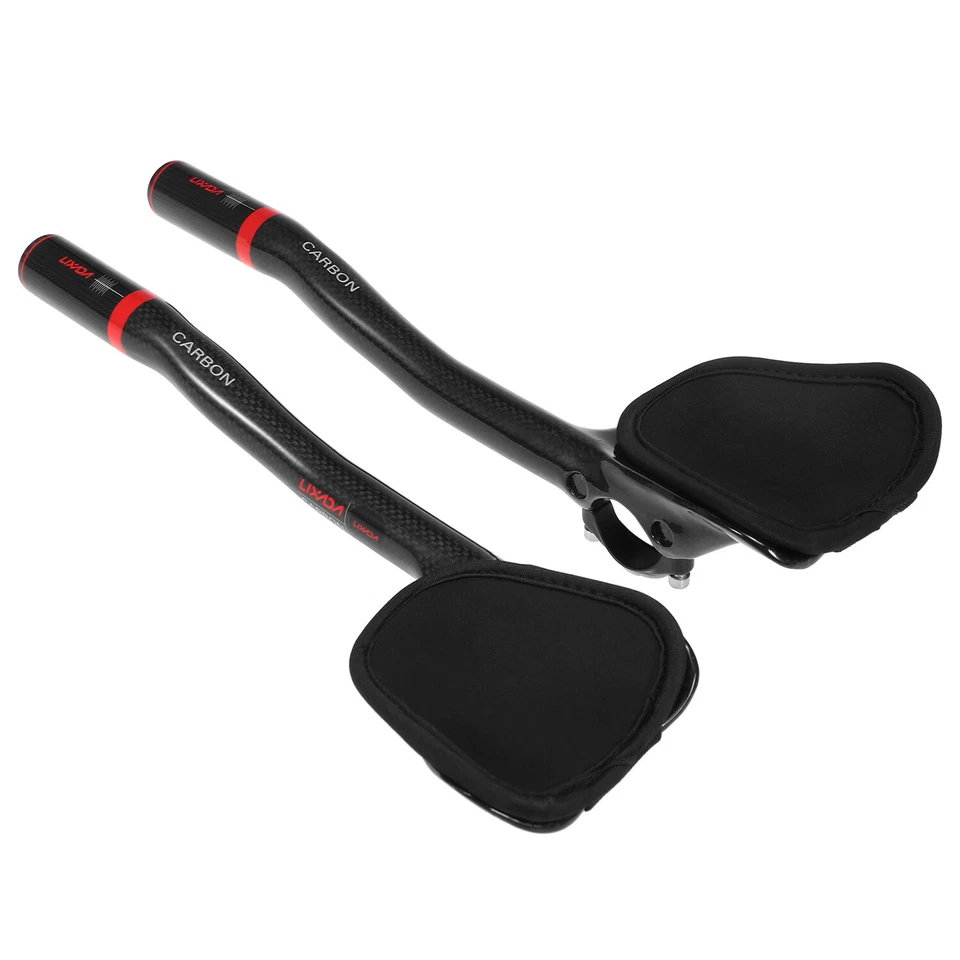 Guidão de carbono 31,8 mm ciclismo barras aerodinâmicas descanso guidão F1Q8 - Imagem 2 de 4
