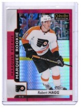 Robert Hagg 2017-18 O-Pee-Chee Platinum Rookie Red Prism Parallel Card #157 /199