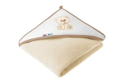 NEW 5907644012527 A1252 BABY KAPUZENHANDTUCH MIŚ ECRU 100 X 100 BAWEŁNA AKUKU