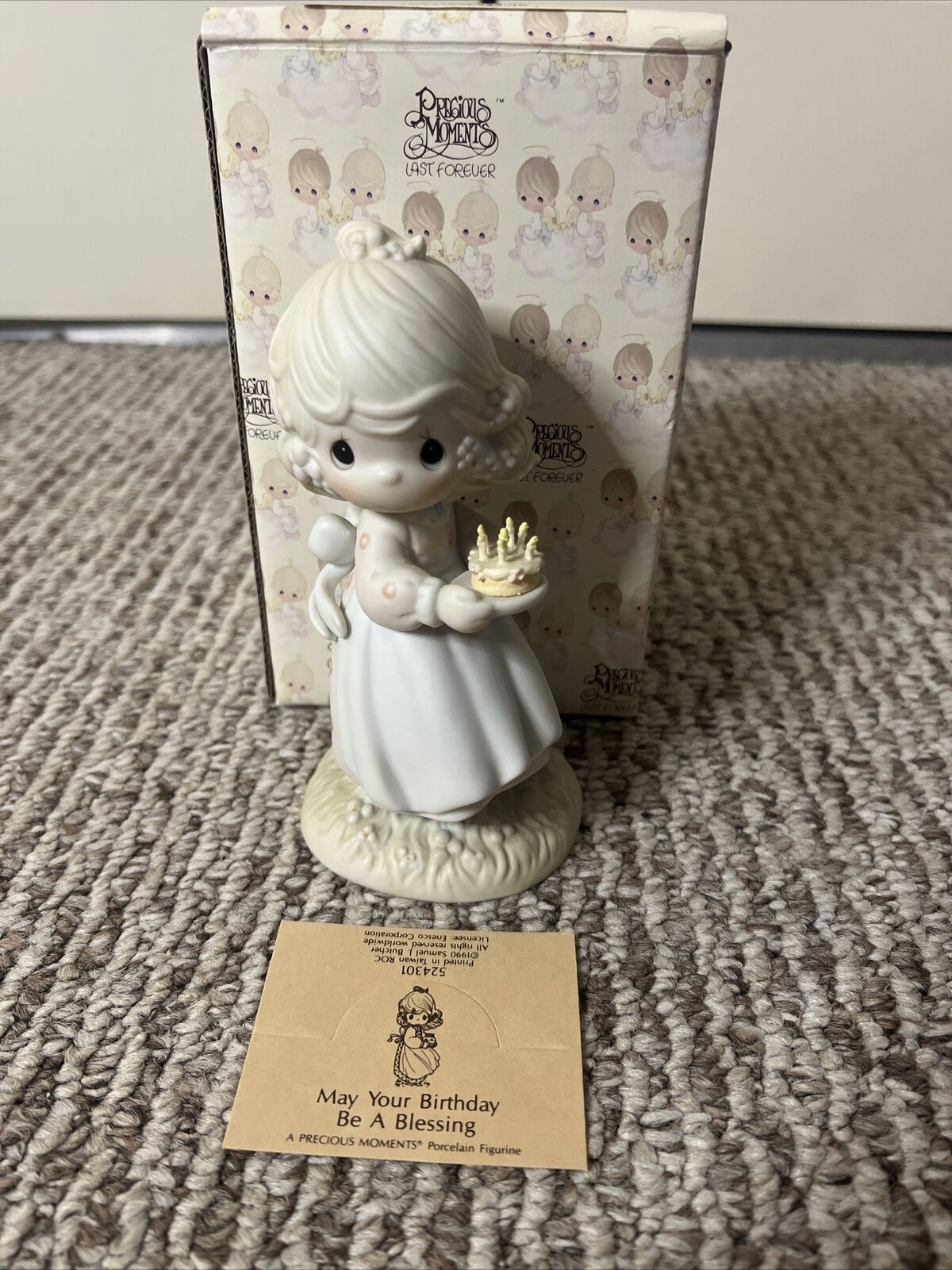 Precious Moments 1990 “May Your Birthday Be A Blessing” Figurine 524301