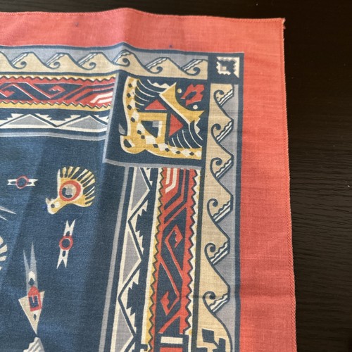 Vintage Wamcraft 21"" x 20"" Bandana Southwestern Native American Thunderbird 5 - Bild 6 von 7