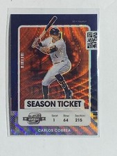 2021 Panini Contenders OPTIC ORANGE CARLOS CORREA 