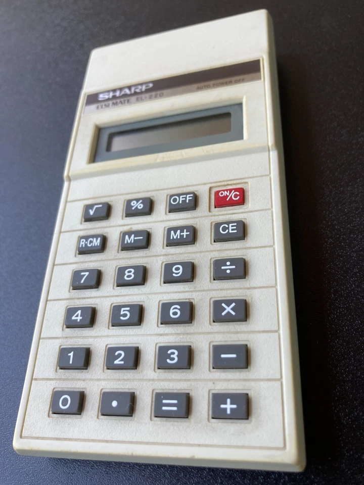 Vintage SHARP ELSI MATE EL-220 Auto Power Off Calculator - Image 4 of 4