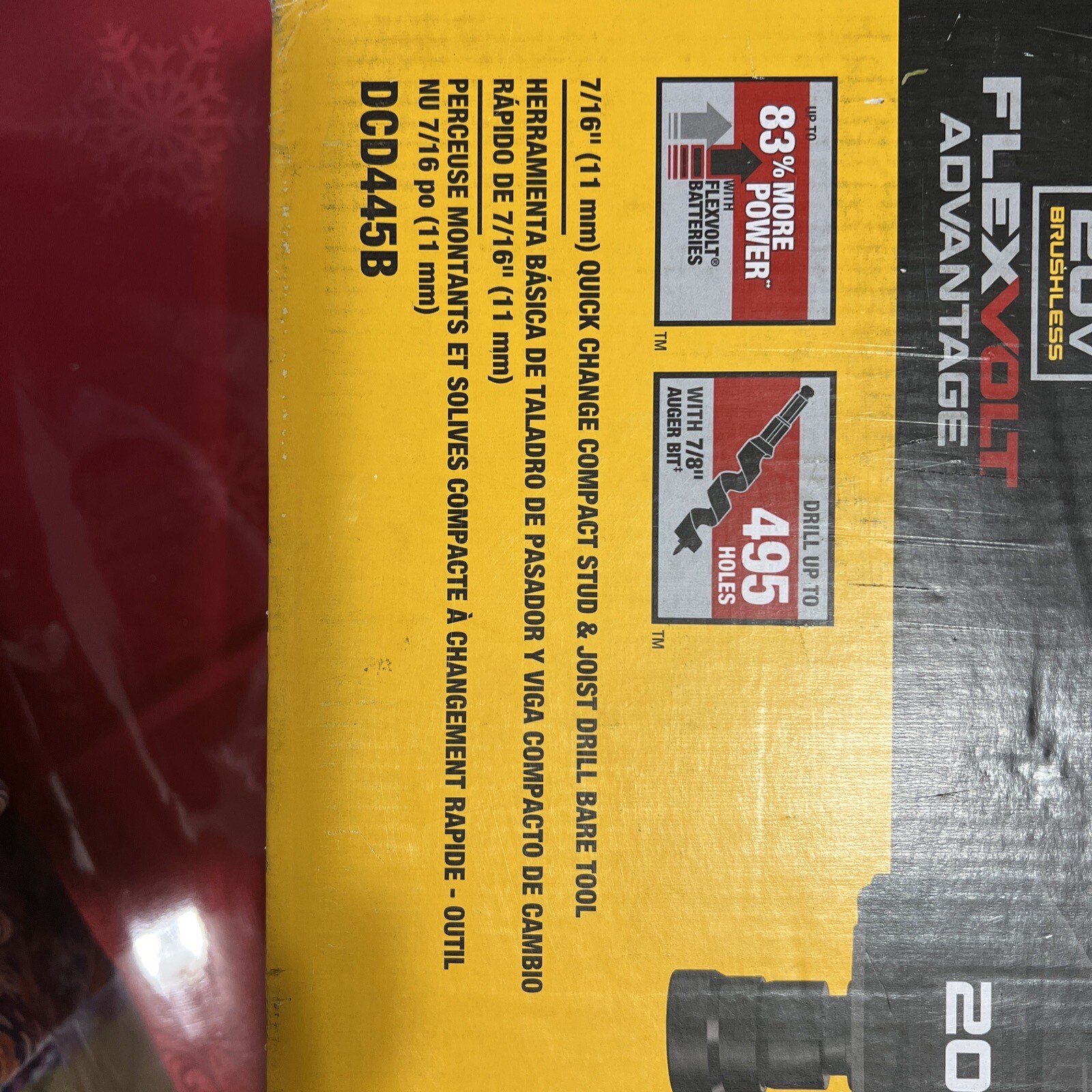 7/16&rdquo; Quick Change Compact Stud & Joist Drill Bare Tool DCD445B 20V (tool Only)