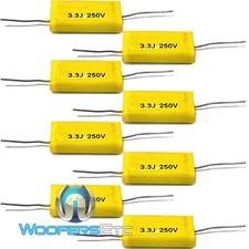 8 PIECES OF 3.3 YELLOW BASS BLOCKERS FOR TWEETERS CAR AUDIO STEREO SPEAKERS NEW