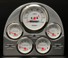 1952 1953 Ford Car 5 Gauge Dash Panel Insert Set White