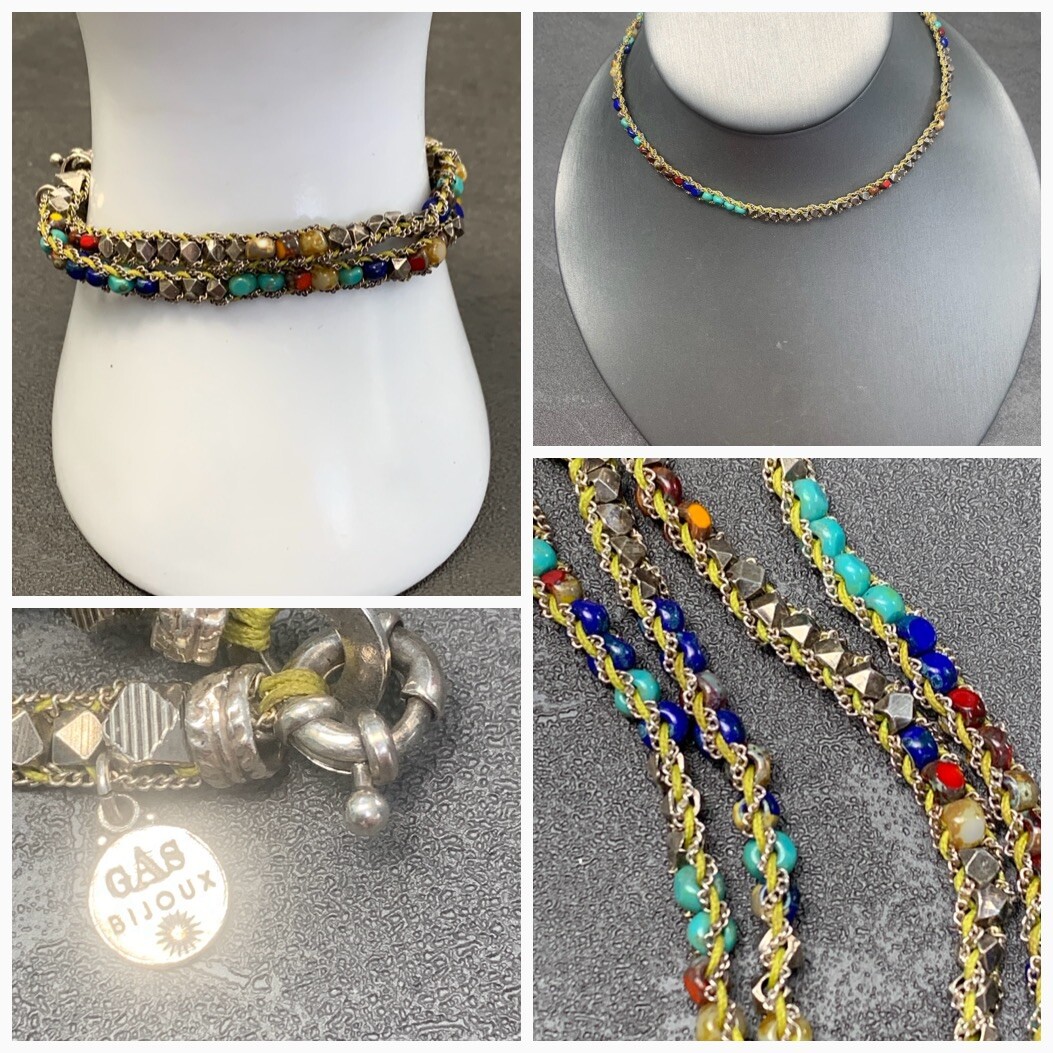 Yellow Beaded Double Wrap Necklace Yellow Beaded Double Wrap Necklace