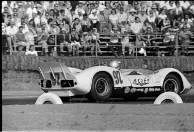 Riverside GP Charlie Hayes drives the McLaren Elva Mk 1 RACING OLD PHOTO 2