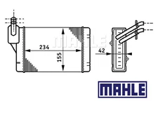 HEATER MATRIX & SEAL VW GOLF MK2 & MK3 RHD MAHLE BEHR OEM C39