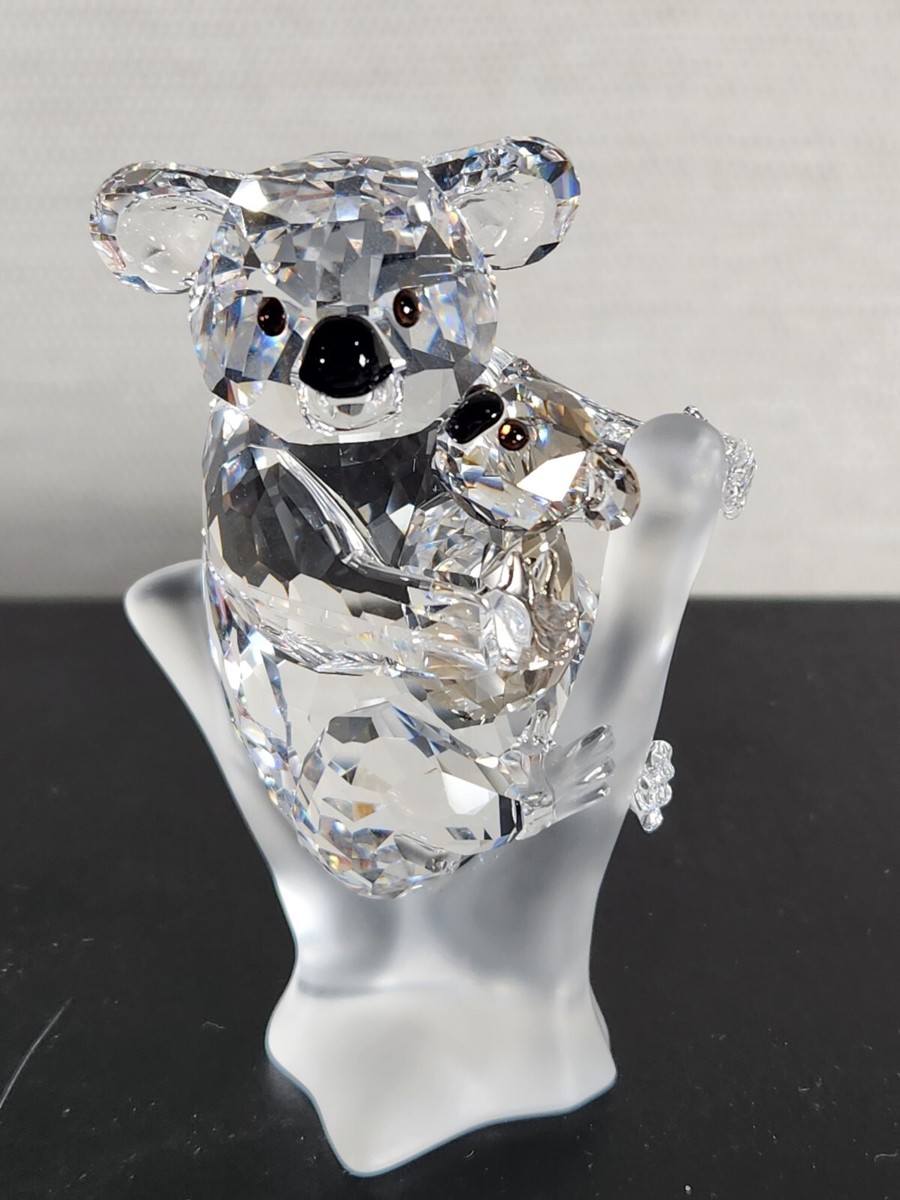 Swarovski Koalas Figurine Mother Baby Brown Frosted Branch 0955423