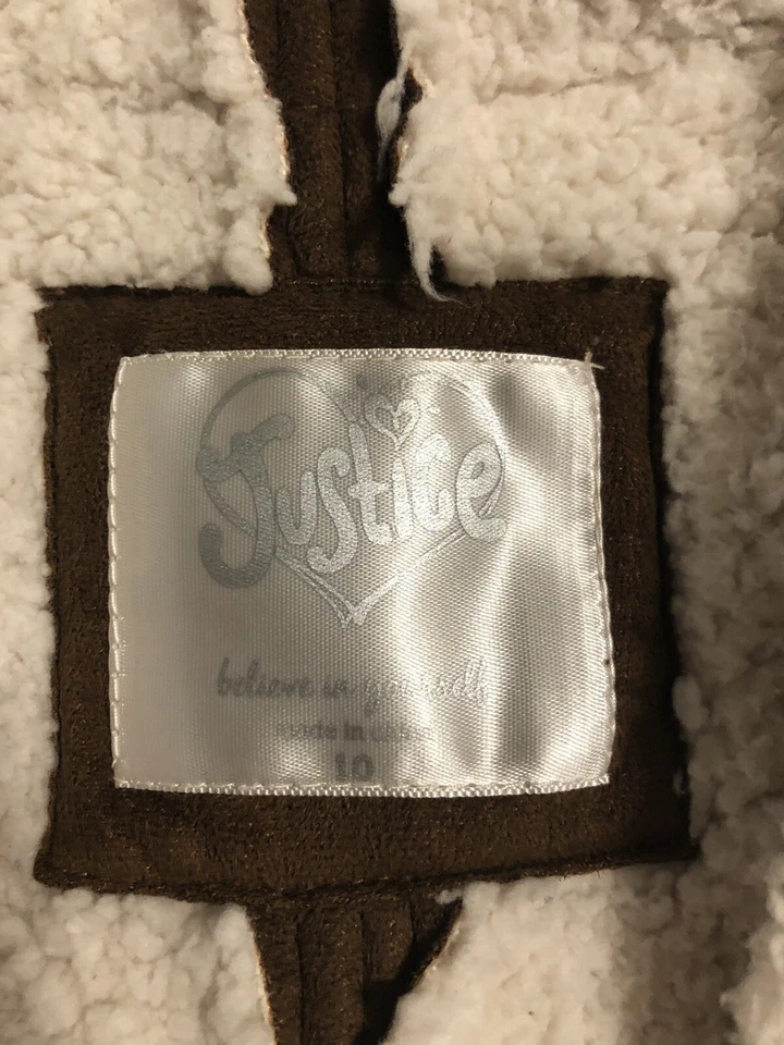 Chaleco Justice Girls talla 10 - imitación cuero/lana Foto 4 de 4