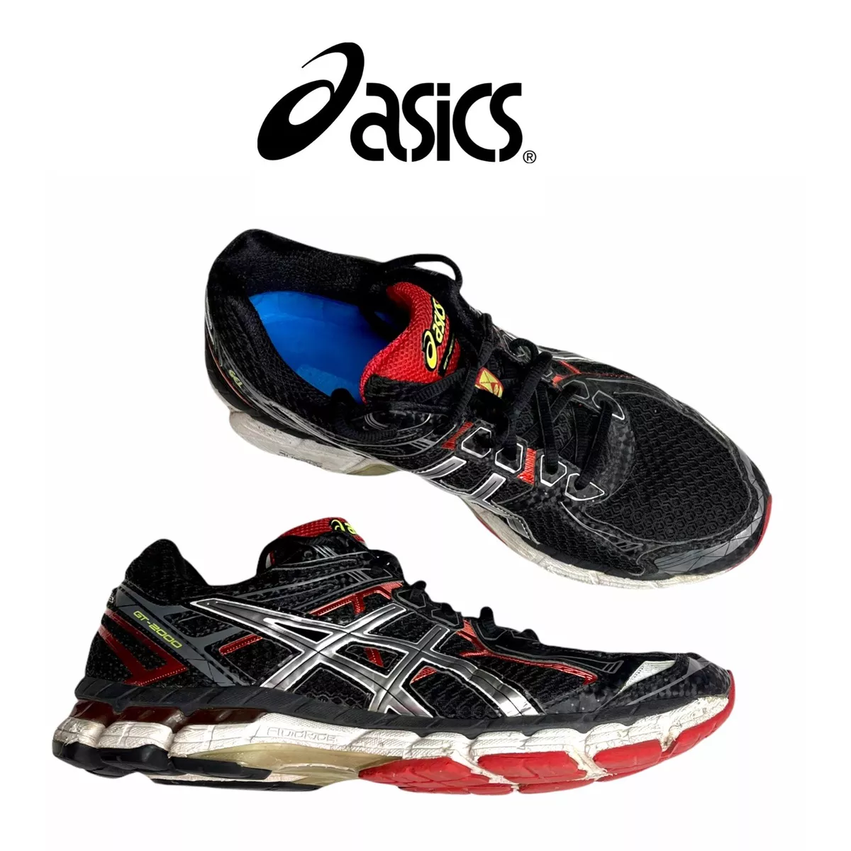 ASICS GT 2000 Athletic Running Shoe T3P3N Size 11.5 Black Red |