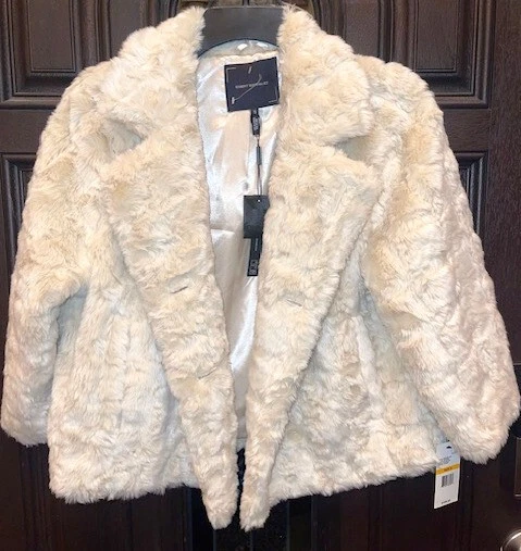 NUEVO CON ETIQUETAS Robert Rodriguez Mujer Peluche Abrigo Chaqueta Talla Pequeña $199 Foto 4 de 4