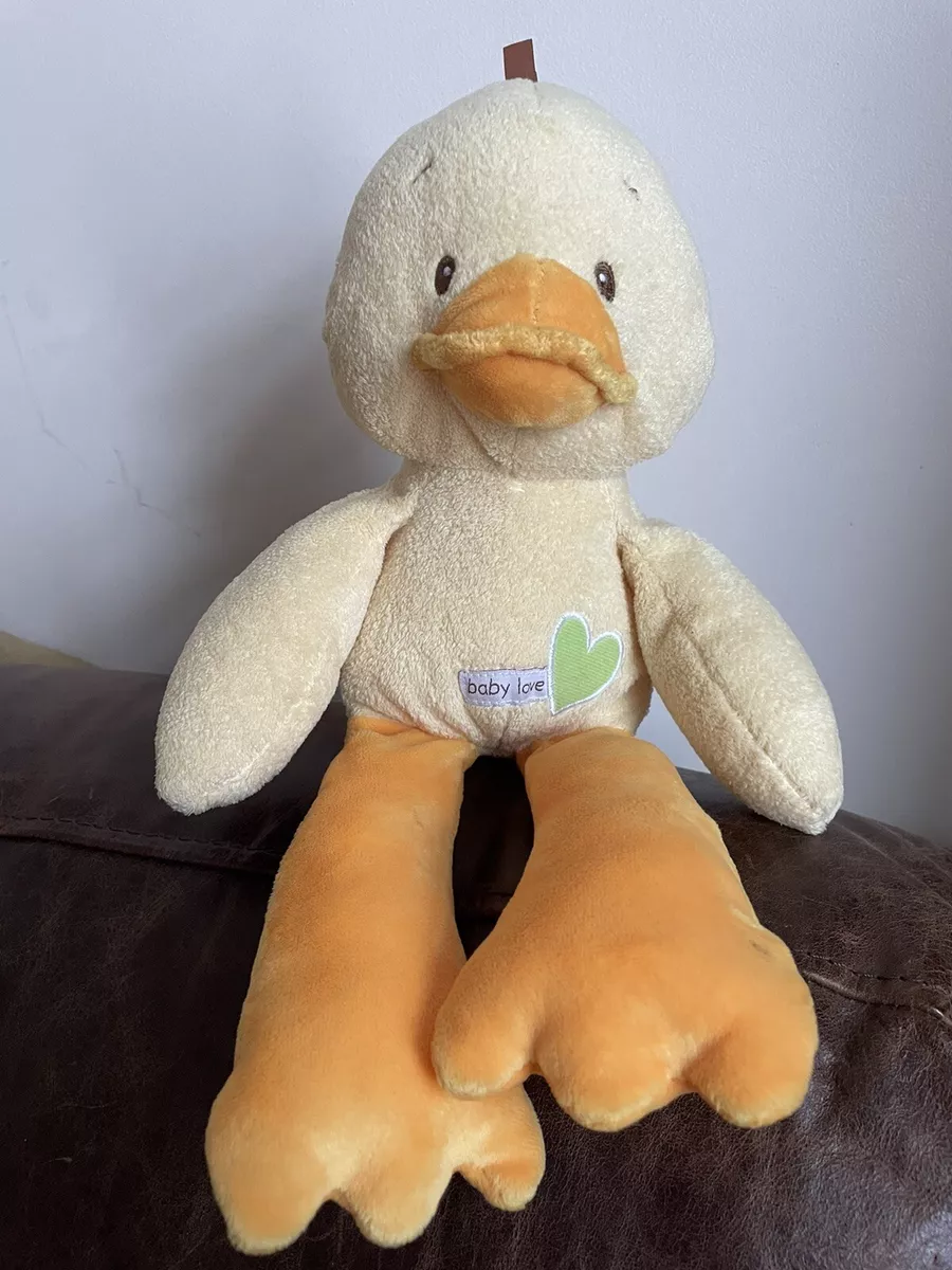Baby Gund Duck Quackie 4030399 Plush Yellow Green Heart Baby Love Stuffed Toy