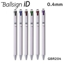 Sakura Ballsign iD04 Ballpoint Pen 0.4mm GBR204 Choose from 6 Colors