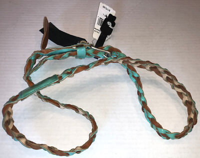 rag & bone New York Canton Leather Braided Belt Size L Made  display picture 1