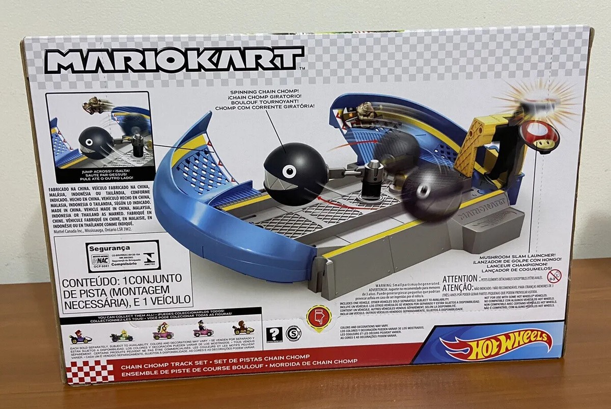 Hot Wheels Mario Kart Chain Chomp Track Set Donkey Kong