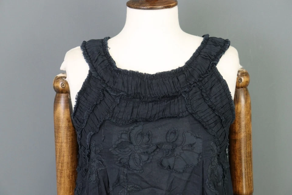 Blusa túnica Philosophy Alberta Ferretti talla USA 4 azul bordado Foto 2 de 4