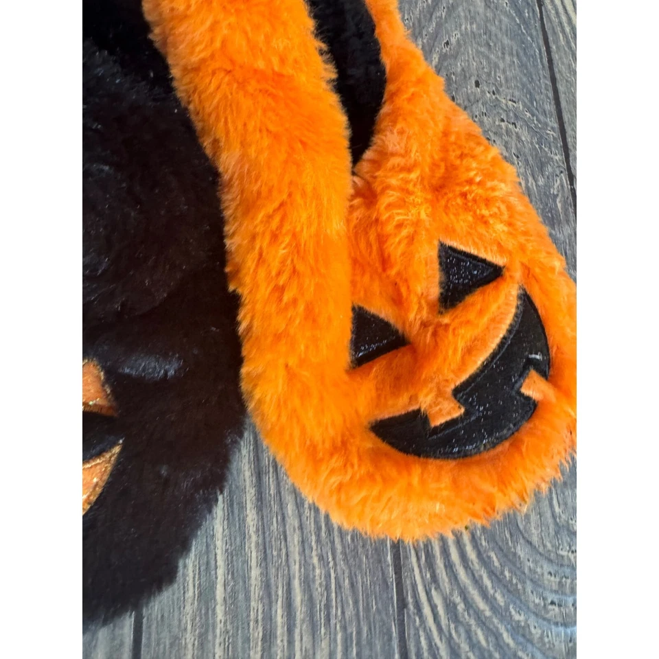 Hyde & Eek! Calcetines Zapatilla Halloween M/L 8-10 Pinzas Diseño Calabaza Piel Sintética Culo Foto 3 de 4