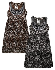 chiffon animal print dress