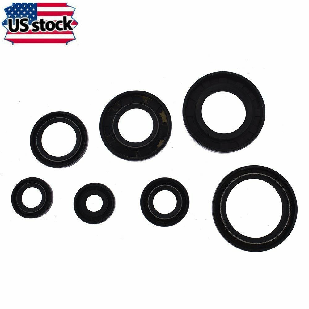 Yibei-tech 7-Piece Engine Crank Oil Seal Set For Yamaha Blaster 200 YFS200 (1988-2006)