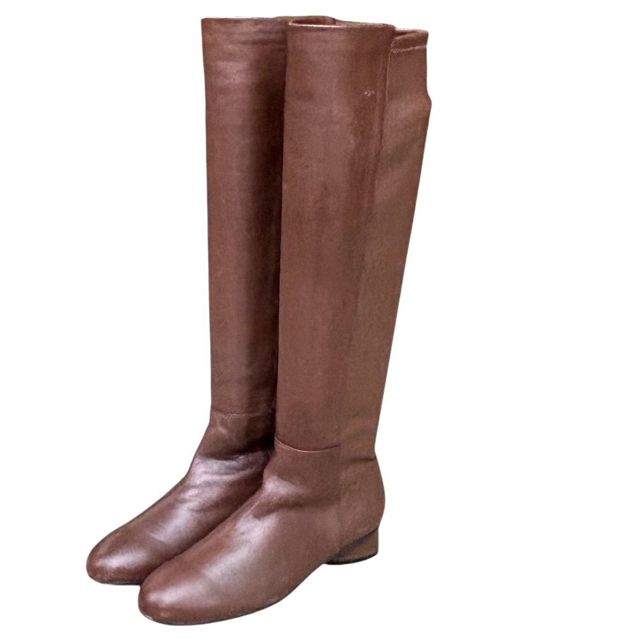 STUART WEITZMAN Cognac Stretch Leather Pull On Bo… - image 4