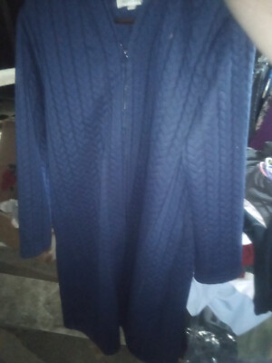 izzy + toby blue textured gown large quilted textured comfy prairie cottage