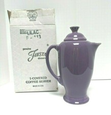 FIESTA LILAC Coffee Server New 1995 Original Inventory w/Factory Box: REDUCED