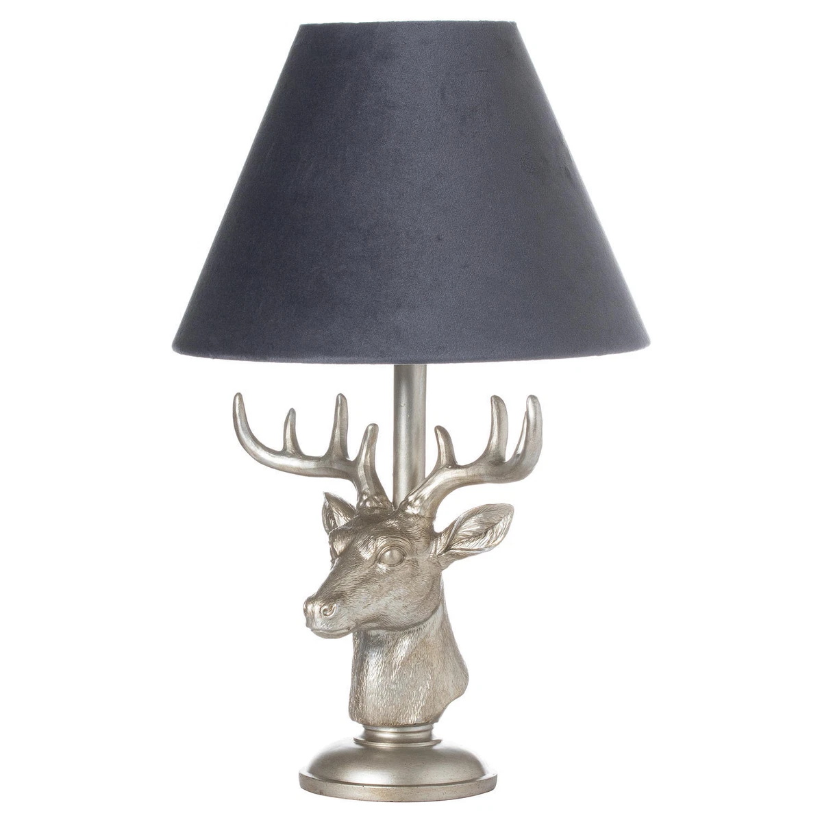 Grey velvet 2024 bedside lamp