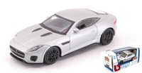 Burago 1/43 Jaguar F Type R Silber Modellbau Statisches Modell Diecast