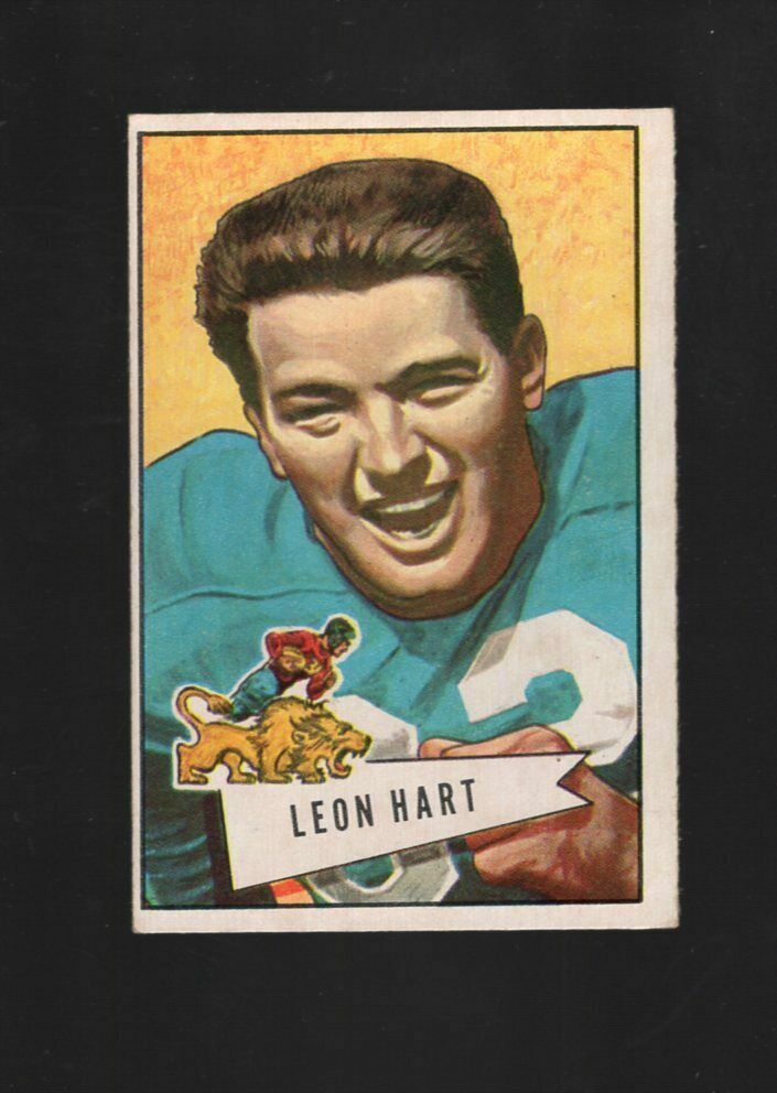 Leon Hart #15 Football Cards 1952 Bowman Large trading card — raw and PSA graded price guide