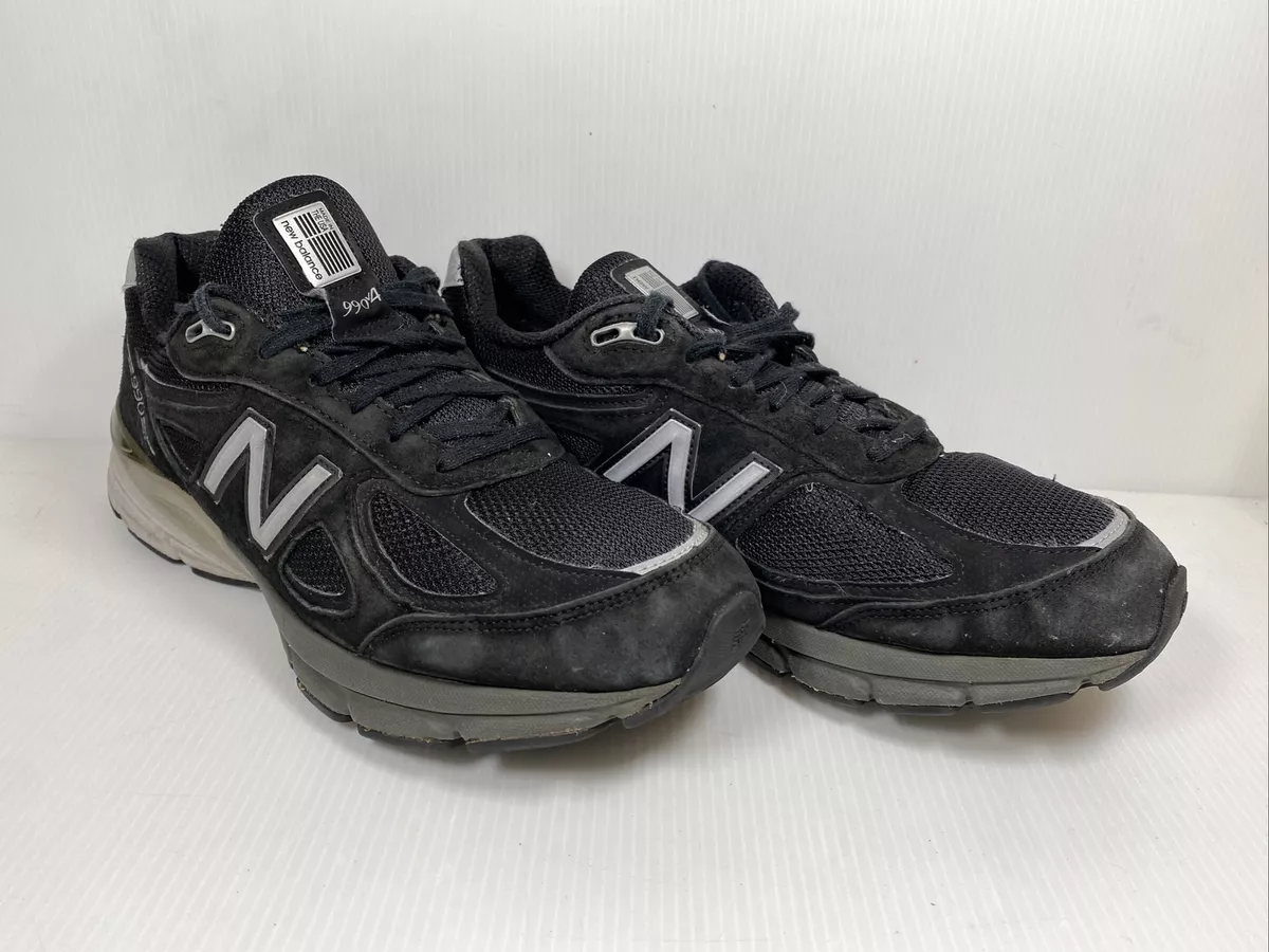 New Balance 990v4 Made in USA M990BK4 Black Gray Men Athletic Shoes Size  10.5 D