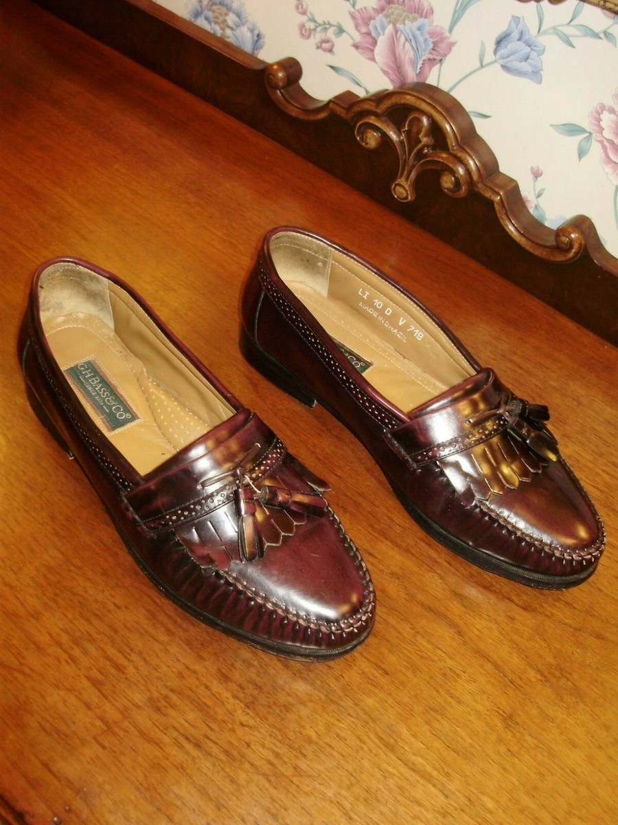 G.H BASS＆COMPANY G.H. BASS & CO. ALL LEATHER CORDOVAN SOFT PADDED LEATHER LOAFERS