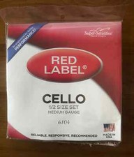 Super-Sensitive Red Label Cello String Set - 1/2 Size, new old stock, unopened.