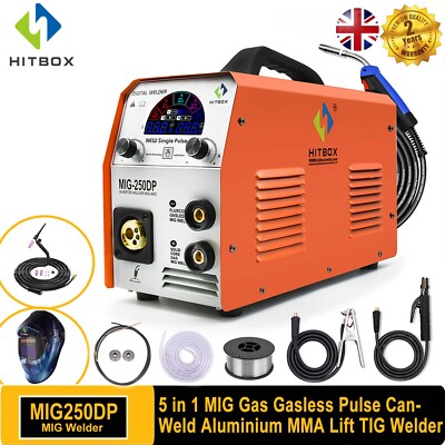 HITBOX Pulse Aluminum MIG Welder 250Amp 230V TIG ARC Welding Machine ...