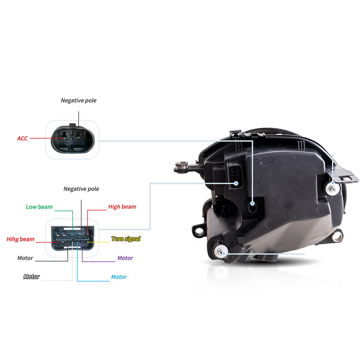 Feux Arrière Mini Cooper R56 Feux Arrière LED VLAND Pour Mini Cooper 2007-2013 - Noir - Clignotants Séquentiels Mini R56