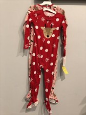 Carters Just One You 2 Footed Blanket Sleeper Holiday Pajamas Red 2 Piece 3T