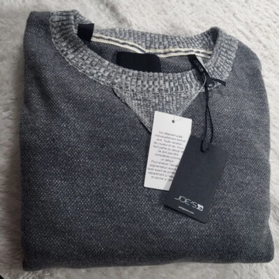 Joe's Jeans Men’s Gray Knit Pullover Sweater Size Large Long Sleeve NWT 