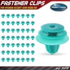 50Pcs 10mm Nylon Green Door Panel Clips Fasteners for Hyundai Accent Sonata Kia