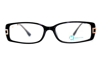 NEW MODERN OPTICAL REBECCA BLACK GOLD AUTHENTIC EYEGLASSES FRAMES 51-16-135MM 
