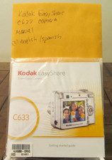 Kodak Easy Share Zoom Digital Camera C633 Manual ONLY Instruction