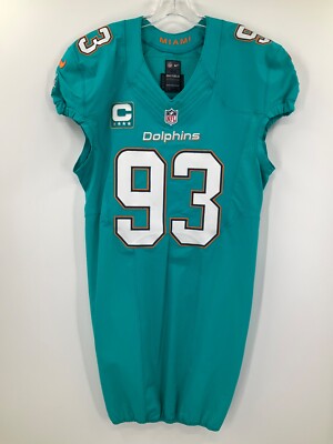93 SUH MIAMI DOLPHINS GAME USED NIKE JERSEY W/CAPTAIN C PATCH SZ