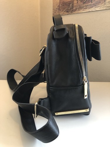 Betsy Johnson Mini Quilted Back Pack w/Large Bow-Faux Leather AT - Picture 3 of 10