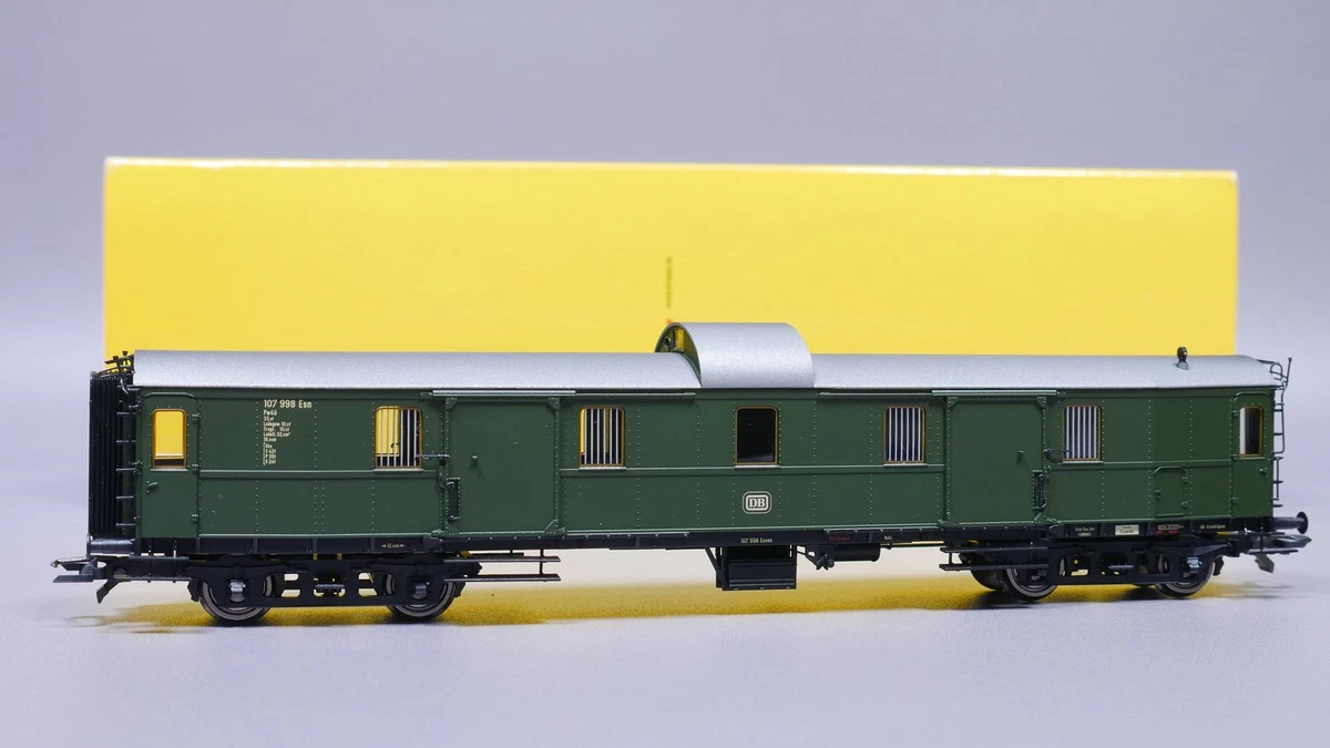 H0 DC Brawa 45402 Gepäckwagen Pw4ü 107 998 Esn Eisene Bauart DB OVP #ST_734