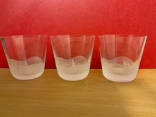 Carl Rotter Glas Lübeck, 3 x Trink/Whisky-Glas, Winter Motiv, selten, unbenutzt