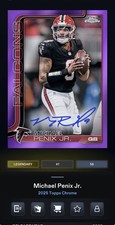 Topps NFL Collect Digital Topps Chrome Michael Penix Jr. Purple Signature /75