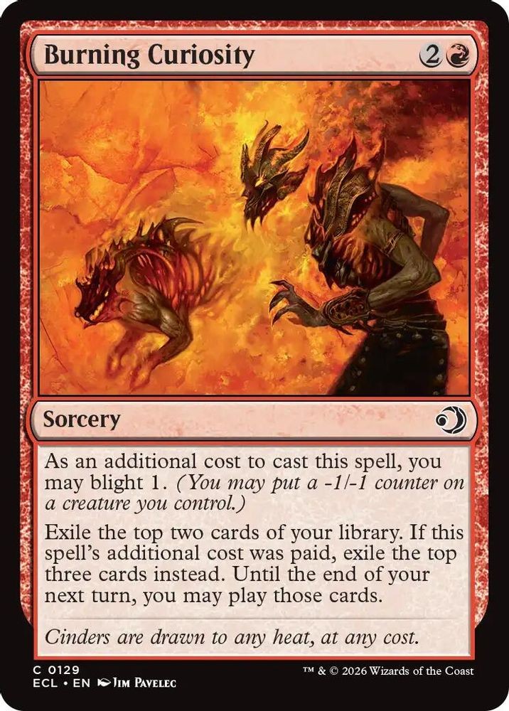 Burning Curiosity 129 ◆FOIL◆ ECL Lorwyn Eclipsed Magic MTG NM