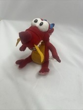 Vintage 8  Mulan Mushu Plush Stuffed Animal Walt Disney Red Dragon