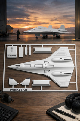 3D Printed White Darkstar Hypersonic Aircraft Model Kit   DIY Stealth Jet Build 