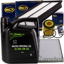 FILTERSET INSPEKTIONSKIT SATZ+MAZDA ULTRA 5W30 ÖL passend für MAZDA 6 2.3/5 GG/H